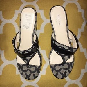 Coach Gypsy Sandal Black with grey